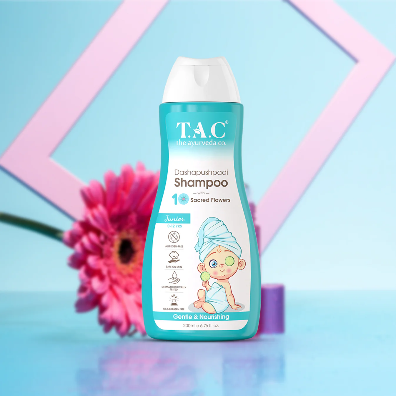 TAC - The Ayurveda Co. Dashapushpadi Gentle Cleansing Baby Shampoo For Hair Wash, SLS & Paraben Free  (200 ml)