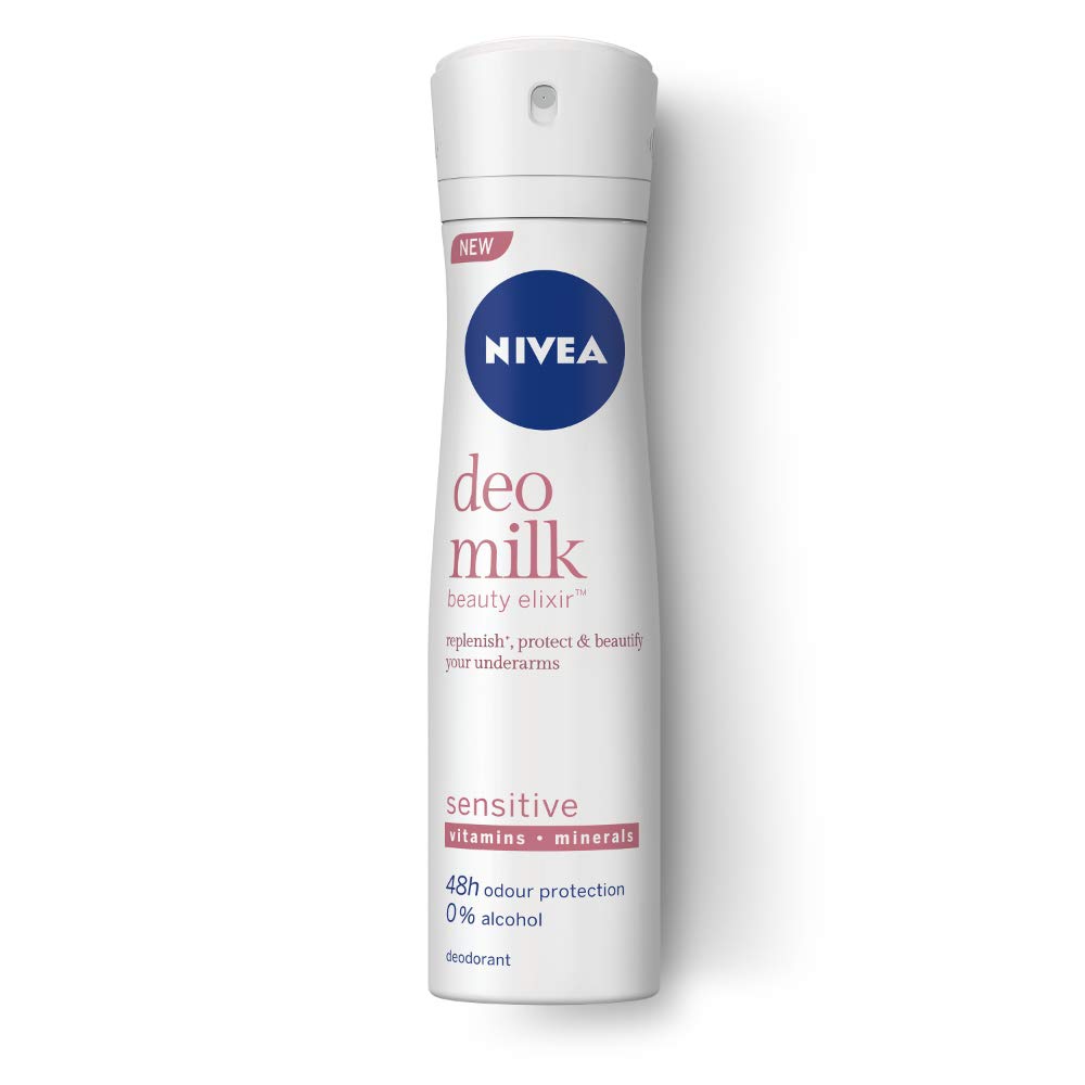 Nivea Deodorant for Women, Deo Milk Dry and Sensitive , 150 ml * 2N